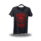 CRIMSON COMFORT ROAD RASH BLACK TEE 1.0