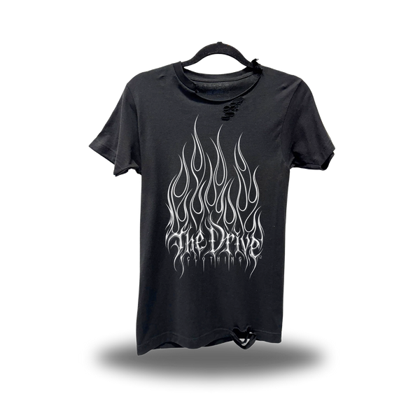 TDC FLAMES ROAD RASH BLACK TEE 1.0