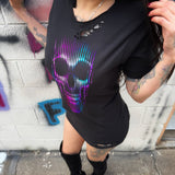 NEON SKULL ROAD RASH BLACK TEE 1.0