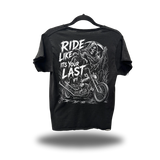 IT'S YOUR LAST ROAD RASH RAW EDGE BLACK TEE