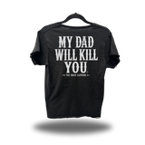DAD ROAD RASH RAW EDGE BLACK TEE