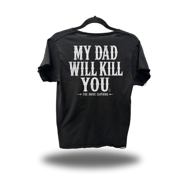 DAD ROAD RASH RAW EDGE BLACK TEE