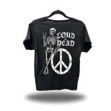 LOUD & DEAD ROAD RASH RAW EDGE BLACK TEE