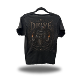 HELL RIDE ROAD RASH RAW EDGE BLACK TEE