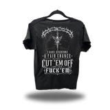 CUT EM OFF ROAD RASH RAW EDGE BLACK TEE
