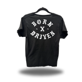 BORN DRIVEN ROAD RASH RAW EDGE BLACK TEE