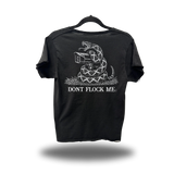 DON'T FLOCK ME ROAD RASH RAW EDGE BLACK TEE