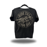 TILL DIE ROAD RASH RAW EDGE BLACK TEE