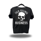 ALL BUSINESS ROAD RASH RAW EDGE BLACK TEE