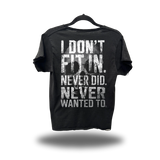 NEVER WANTED ROAD RASH RAW EDGE BLACK TEE
