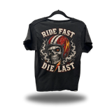 DIE LAST ROAD RASH RAW EDGE BLACK TEE