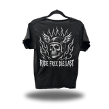 FREE DIE ROAD RASH RAW EDGE BLACK TEE