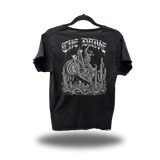 COWBOY RIDER ROAD RASH RAW EDGE BLACK TEE
