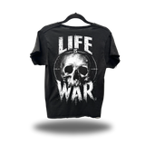 LIFE IS WAR ROAD RASH RAW EDGE BLACK TEE