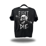 FIGHT OR DIE ROAD RASH RAW EDGE BLACK TEE