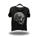 SPIRAL SKULL ROAD RASH RAW EDGE BLACK TEE