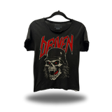 BY DEATH ROAD RASH RAW EDGE BLACK TEE