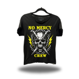 NO MERCY CREW ROAD RASH RAW EDGE BLACK TEE