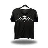 VOID SKULL ROAD RASH RAW EDGE BLACK TEE
