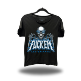 F*CK EM LIGHTNING ROAD RASH RAW EDGE BLACK TEE