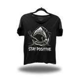 STAY POSITIVE ROAD RASH RAW EDGE BLACK TEE