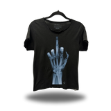 FU X RAY ROAD RASH RAW EDGE BLACK TEE