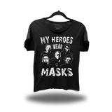 MY HORROR HERO'S ROAD RASH RAW EDGE BLACK TEE