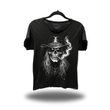 SMOKIN OUTLAW ROAD RASH RAW EDGE BLACK TEE