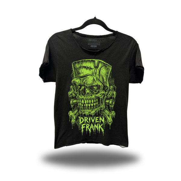 DRIVEN FRANK ROAD RASH RAW EDGE BLACK TEE