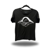 FU UFO ROAD RASH RAW EDGE BLACK TEE