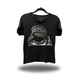 WEIGHTS & MUSIC ROAD RASH RAW EDGE BLACK TEE