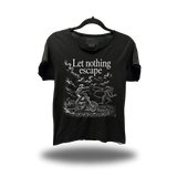 NOTHING ESCAPE ROAD RASH RAW EDGE BLACK TEE
