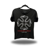 SHED COMFORT ROAD RASH RAW EDGE BLACK TEE