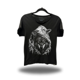 WOLF ROAD RASH RAW EDGE BLACK TEE