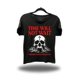 TIME NOT WAIT ROAD RASH RAW EDGE BLACK TEE