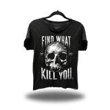 LET IT ROAD RASH RAW EDGE BLACK TEE