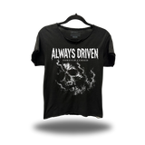 FOREVER CURSED ROAD RASH RAW EDGE BLACK TEE