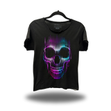 NEON SKULL ROAD RASH RAW EDGE BLACK TEE