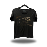 THE ESSENTIALS ROAD RASH RAW EDGE BLACK TEE