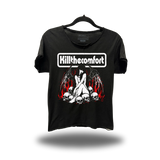KILL COMFORT ROAD RASH RAW EDGE BLACK TEE
