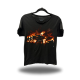 DRIVEN GHOST RIDER BATTLE ROAD RASH RAW EDGE BLACK TEE
