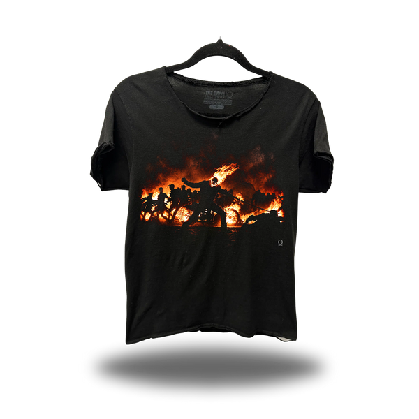 DRIVEN GHOST RIDER BATTLE ROAD RASH RAW EDGE BLACK TEE