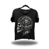 LION RELEASE ROAD RASH RAW EDGE BLACK TEE