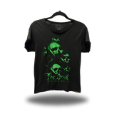 TDC GHOST SKULLS ROAD RASH RAW EDGE BLACK TEE