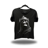 COMFORT KING ROAD RASH RAW EDGE BLACK TEE