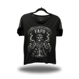 GRIM GUNSLINGER ROAD RASH RAW EDGE BLACK TEE