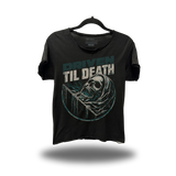 TILL DEATH ROAD RASH RAW EDGE BLACK TEE
