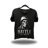BATTLE DEATH ROAD RASH RAW EDGE BLACK TEE