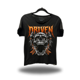 DRIVEN FURY ROAD RASH RAW EDGE BLACK TEE