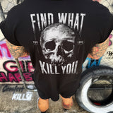 NO FUCKS GIVEN ROAD RASH MENS MUSCLE SCOOP NECK BLACK TEE *WHITE*